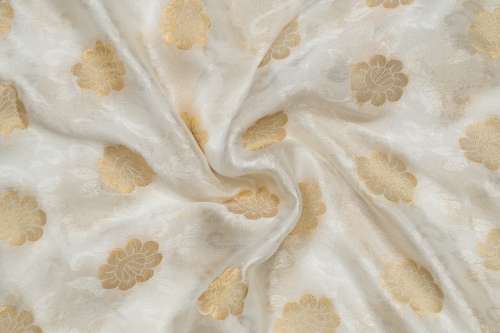 Ready For dye banarasi Buttta Chinon Chiffon