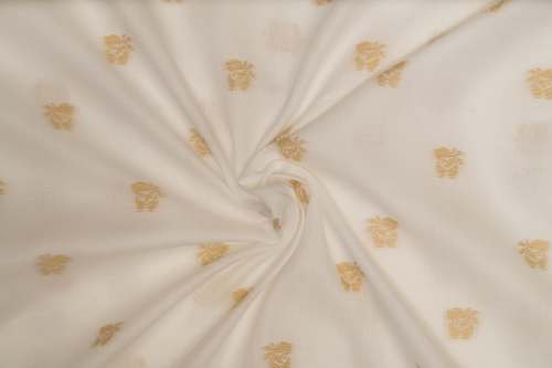 White Dyeable cotton butti Fabric by Fabric Hub