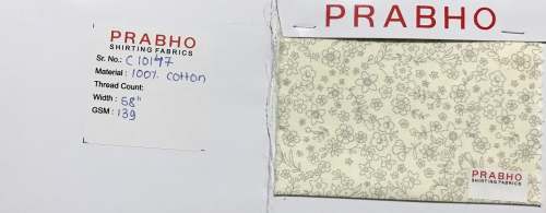 100% Cotton Fabric C10147 by Prabho Trading Company