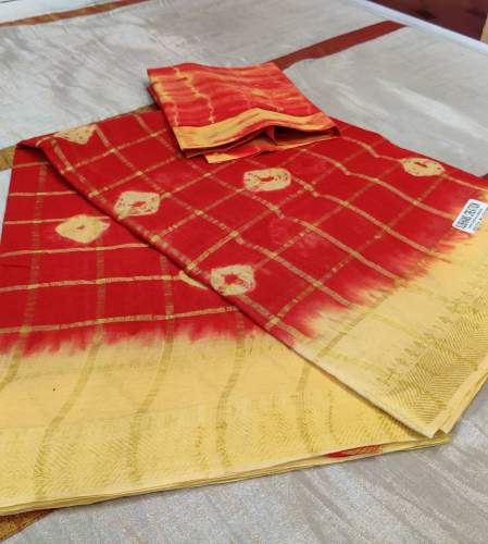 Festive Wear Red and Yellow Saree by Jara Silk