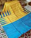 stylish-yellow-and-blue-handloom-silk-saree
