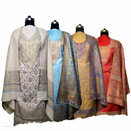 Kashmiri Kani Pashmina Suits For Ladies by Tri Star Overseas