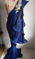 New Arrival Blue Ready to Wear Saree 