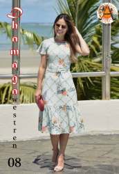 DHMAGA Digital Print Western Dress