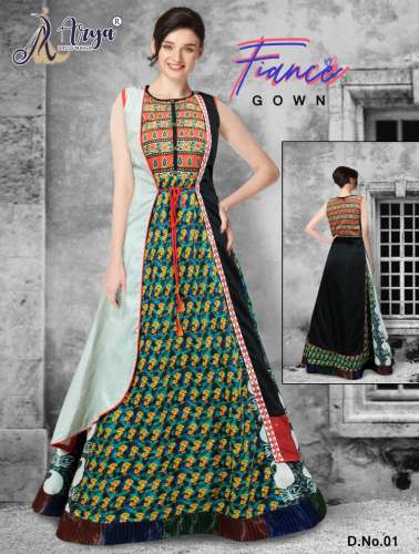 FIANCE DIGITAL PRINT LONG GOWN