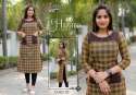Front Pocket Checks Design Cotton Kurti  thumb 2
