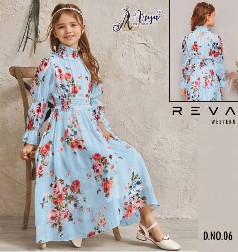 Georgette Digital print One piece by REVA KIDS