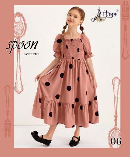 Girls Reyon cotton Frocks by SPOON WESTERN