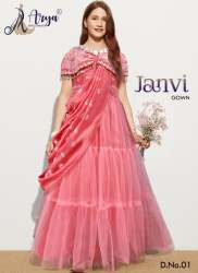 JANVI Muslin with soft net CHILDREN GOWN