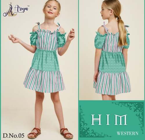 Kids Stylish Off shoulder frock