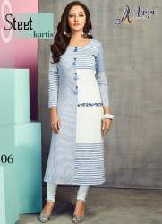 Straight A Line Rayon Casual Kurti 