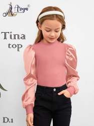 TINA lycra and Satin silk Children Fancy Top 