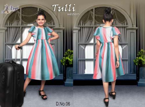 TULLI KIDS Stylish Digital print Frocks for Girls