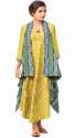 party-wear-yellow-kurti-with-green-stole