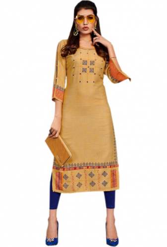 Regular Wear Straight Kurtis  by Trendy Colours