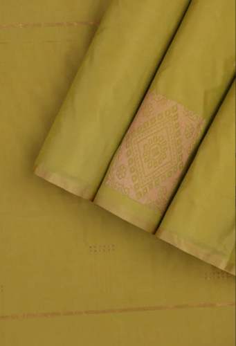 Lime Green Kanchi Semi Silk Saree by SEEMATTI QUEEN OF SILKS SAREES