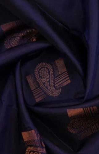 Navy Blue Kanchi Soft Silk Saree by SEEMATTI QUEEN OF SILKS SAREES