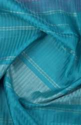 Pure Pink and Sky Blue Kanchipuram Silk Saree