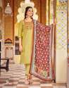 Ambarsaiya Vol.1 Silk Chanderi Kurti Pant Dupatta Set By Kajal Style Brand  thumb 8