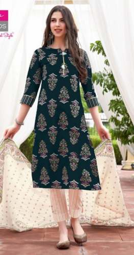 New Arrival Printed Kurti pant Dupatta Set