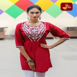 Marron Embroidery Tunic