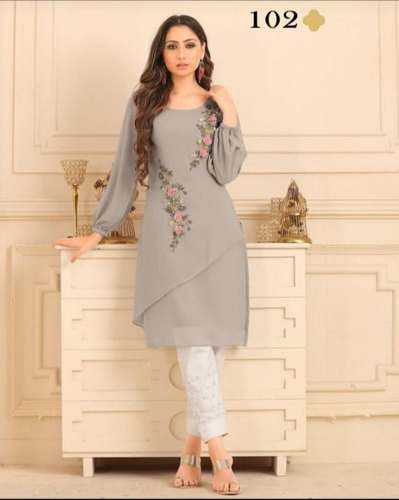 Ladies Embroidered Cotton Kurti