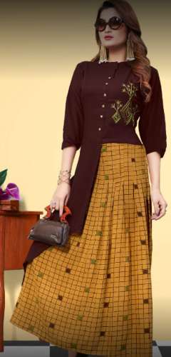 Ladies Stylish Rayon Kurti by Cygnus Kurtis