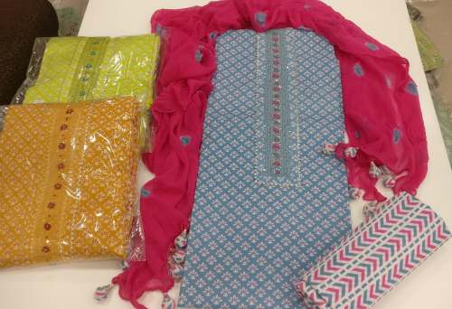 Ladies Cotton Suit Material by Durga Creattions