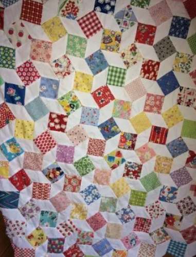 Multi Color Magic Square Polyester Fabric