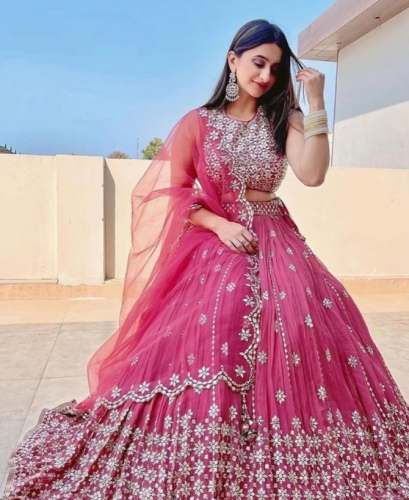Elegant Festive Wear Pink Lehenga Choli by Shagun Saree Collection