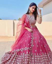 Elegant Festive Wear Pink Lehenga Choli