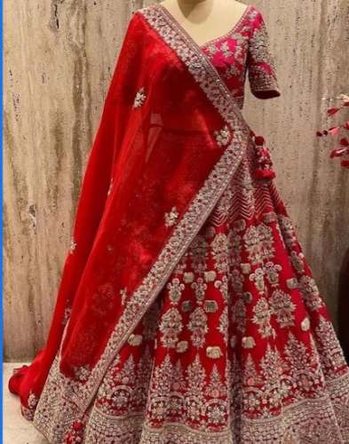 Red Bridal Lehenga From Morena  by Shagun Saree Collection
