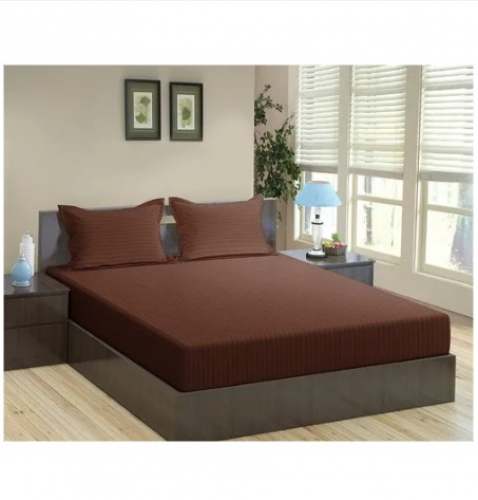 Asham Fitted Striped Bed Sheet