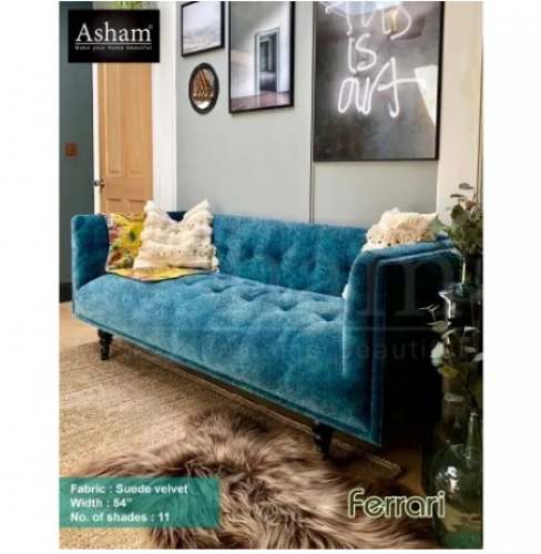 Asham Suede Velvet Sofa Fabric by Asham Overseas