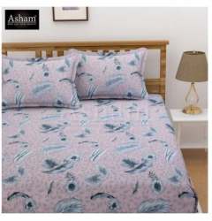 King Size Printed Fitted Bed Sheet