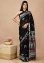 beautiful-black-linen-cotton-saree-by-shivanya