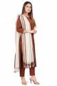 Buy Fancy rust kurti pant dupatta set at wholesale thumb 1