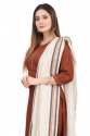 Buy Fancy rust kurti pant dupatta set at wholesale thumb 5