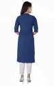 Buy Plain Cotton Blend Ladies Kurti  thumb 2