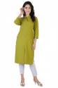 Buy Plain Cotton Blend Ladies Kurti  thumb 5