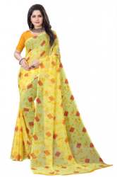 Get Fancy Printed Jacquard Saree At Retail Price