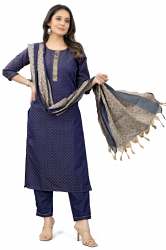 Miven Studio Cotton Silk Kurta Pant With Duppata