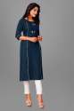 Ladies Cotton Handwork Kurti thumb 4