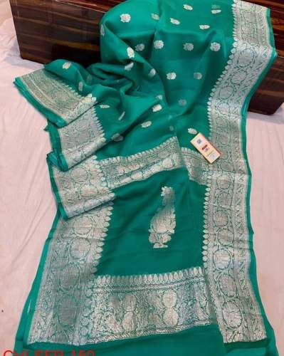 Stylish Green Silk Saree From Barnala by Barnala Saree Emporio