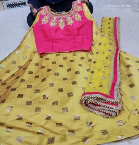 Buy Fancy Yellow Lehenga Choli At Wholesale Price by Kumar Nx