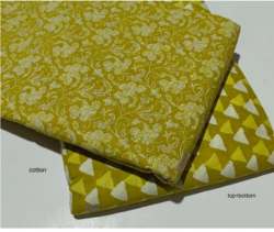 Green color Cotton Printed Dress Material