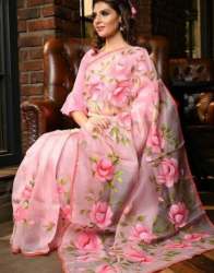 Buy Printed Organza Saree For Women