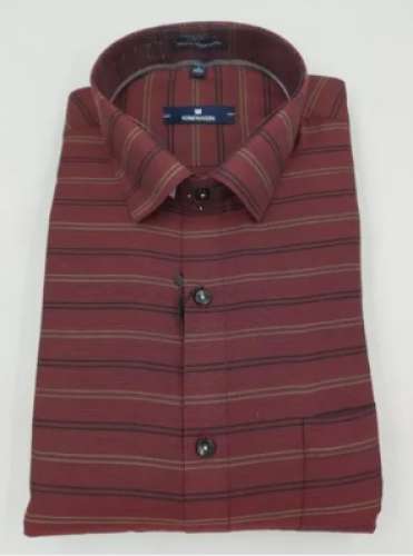 Men Striped Cotton Shirt by KSAR LLP