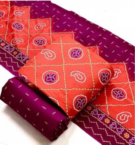 Printed Bandhej Salwar Kameez