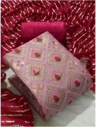 Semi Stitched Embroidered Suits